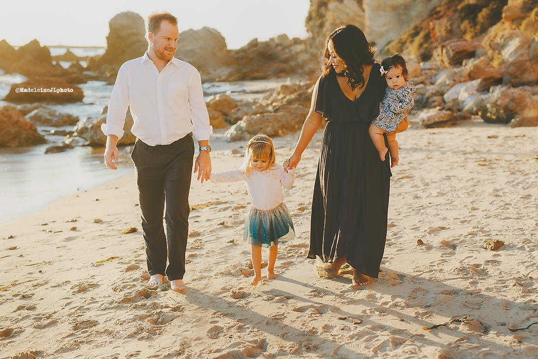 Little Corona del Mar beach session. Orange County family beach photography